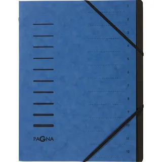 Pagna Ordnungsmappe Ordnungsmappen 12 Fächer blau