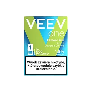 VEEV ONE Pod Lemon Lime – 18 mg nicotine – 1000 puffs