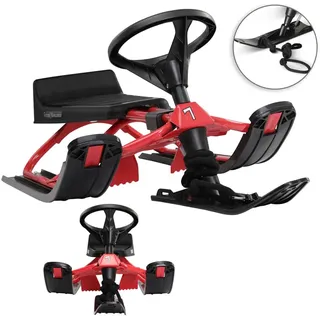 monzana Lenkschlitten Rot bis 75kg
