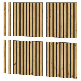 inn.furn Akustikpaneel Set 4-teilig Eiche Artisan 40 x 40 cm Easy