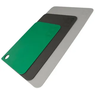 Fackelmann Chefkoch Schneidematten-Set in Grün/Grau/Hellgrau: Farbcodierte Matten für verschiedene Lebensmittel – Schützt Arbeitsflächen & Tische – Verbesserte Küchenhygiene – Spülmaschinengeeignet