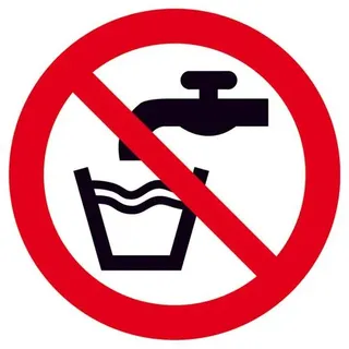 SafetyMarking Verbotsschild Kein Trinkwasser Folie selbstklebend (Ø) 50mm ISO 7010 6St.