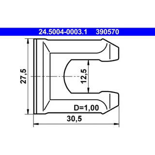 ATE Halter, Bremsschlauch 24.5004-0003.1