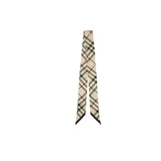 Burberry Tücher & Schals - Classic Check Pattern Silk Scarf - Gr. unisize - in Grau - für Damen