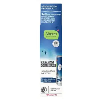 1x30ml Alterra Naturkosmetik Sleeping Oil - Serum Hyaluronsäure & Glycerin vegan