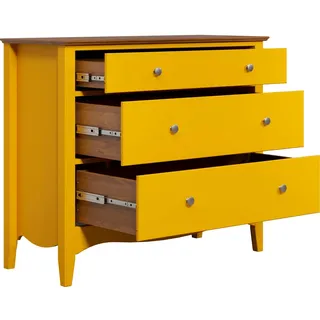 INTER-FURN Lissabon Kommode 2, 1 Schublade gelb,braun.