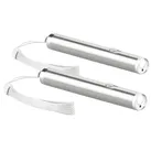 2er-Set 2in1-LED-Taschenlampe & Laserpointer, Edelstahl-Gehäuse