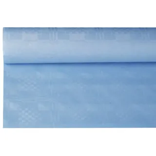 Papstar 18588 Papiertischtuch mit Damastprägung 8 m x 1,2 m, hellblau