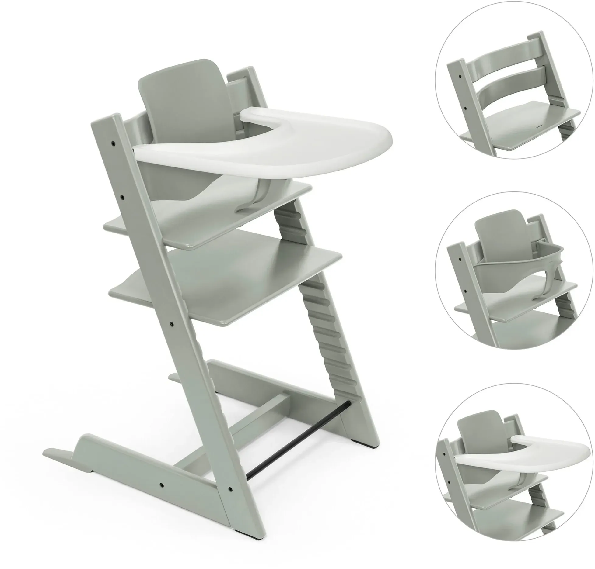 Stokke® Tripp Trapp® Bundle Treppenhochstuhl inklusive Babyset & Tray, gruen