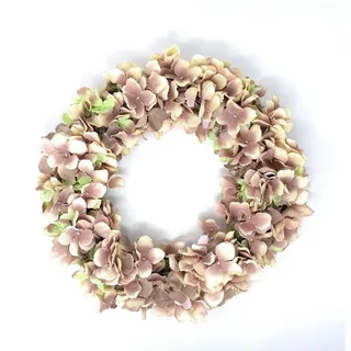 CREAFLOR HOME Hortensienkranz Türkranz Tischkranz ca. 36-38 cm Hellbraun