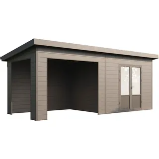Wolff Finnhaus WPC Gartenhaus Tona 6024 28 Anthrazit