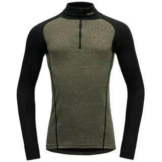 Devold of Norway Duo Active Merino 205 Halbreißverschluss-langarm-t-shirt - Lichen / Caviar - XL