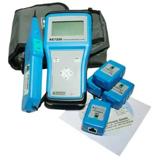 KURTH ELECTRONIC KE7200 PRO Kit Netzwerkprüfgerät Durchgang, Identifikation, Leitungsverfolgung, Polarität, Unterbrechung