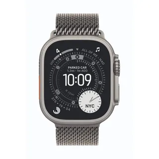 GPS + Cellular 49 mm Titangehäuse Natur Milanese Loop Natur L