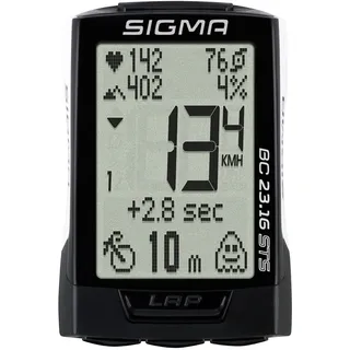 SIGMA BC 23.16 STS White | Fahrradcomputer mit Fahrrad-, Höhen- und Herzfrequenz Funktionen, Trittfrequenz hoher Log Kapazität Weißer Fahrradtacho einfacher Bedienung, 02316
