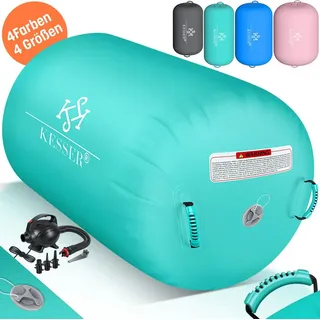 Kesser KESSER® Aufblasbare Air Roll Airtrack, Gymnastik-Rolle inkl. Tragetasche & elektr. Luftpumpe Barrel Gymnastik Tumbling Yoga Gymnastik Rolle Gymnastikmatte, Fitnessrolle