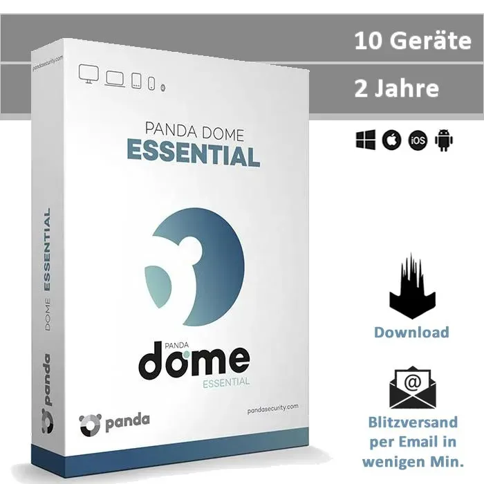 Panda Dome Essential 2026, 10 Geräte - 2 Jahre, Download