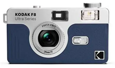 35mm Kamera F8 navy blue analoge Kleinbildkamera