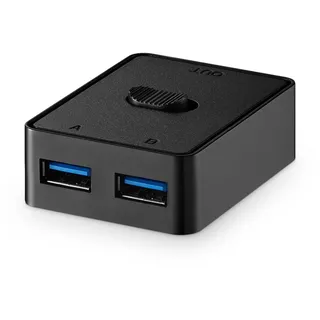 USB 3.0-Switch-Selektor, bidirektionaler USB-Umschalter 2 in 1 Out/1 in 2 Out, YuLinca Mini-Switch für 2 Computer, gemeinsame Nutzung von Tastatur, Maus, Scanner und Drucker