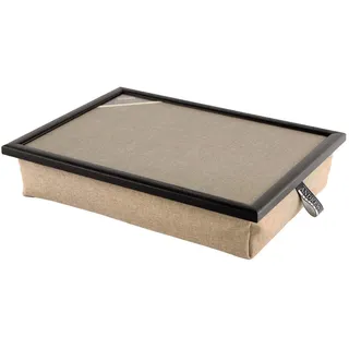 Andrews Living Knietablett mit Kissen Uni Dunkelbeige