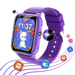 Fenamor Smartwatch Kinder, Kinder Uhren Mädchen mit 26 Spielfunktion, Lernkarten, Hörbuch, Kamera, Musik, Schrittzähler, Taschenlampe, Wecker, für Kinder im Alter von 5–12 Jahren Kinder-Smartwatch