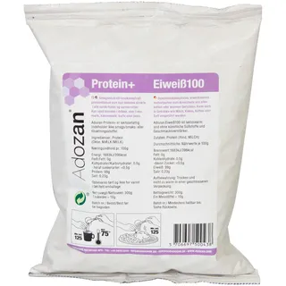 Adozan Eiweiß 100 | 99% Whey Isolate/Rind Protein Pulver auf 100g | Neutral, Ohne Zucker & Fett | Leicht Löslich, Geschmacksneutral Eiweißpulver für Diät, Bariatrische Ernährung & Regeneration | 300g
