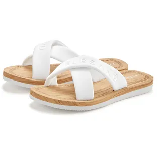 ELBSAND Pantolette, Sandale, Pantolette, Badeschuh ultraleicht VEGAN, Gr. 44, weiß, , 48702402-44