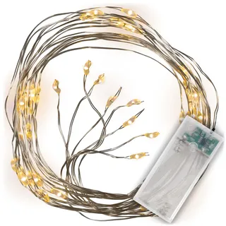 Nipach GmbH Lichterregen LED 1 m Warmweiß Silber