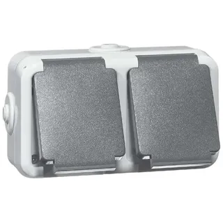 Peha Schuko-Steckdose 2-fach Grau 1 St.