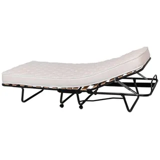Carryhome Klappbett, Anthrazit, Weiß, Textil, H2, Höhe ca. 10 cm, 80x200 cm, Schlafzimmer, Betten, Klappbetten