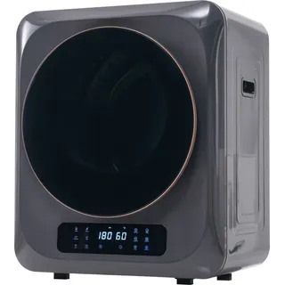 Merax Mini-Wäschetrockner Ablufttrockner mit UV-Sterilisation und LED-Display, Belüfteter Trockner mit Timer und 6 Programme, freistehend/hängen... - Grau