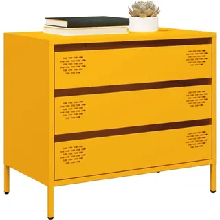 vidaXL Sideboard Senfgelb 68x39x58,5 cm Kaltgewalzter Stahl