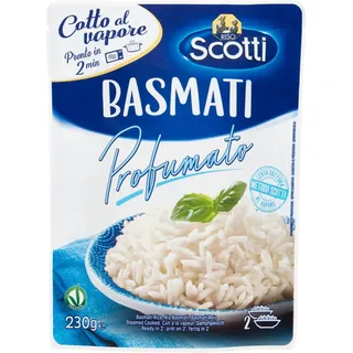 Scotti Basmati Profumato Gedämpfter Fertigreis Parfümierter Basmati Reis 230g