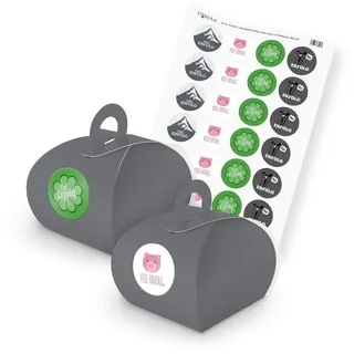 itenga Geschenkpapier itenga SET Viel Erfolg Mix (Motiv 42) 24x Geschenkschachtel mit Griff