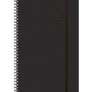 Korsch Verlag Buchkalender Wochentimer Spirale schwarz 2026