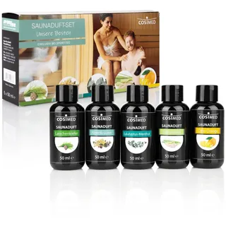 Sport-Tec CosiMed Saunaduft-Probierset Unsere Besten, 5 Flaschen à 50 ml, NEU