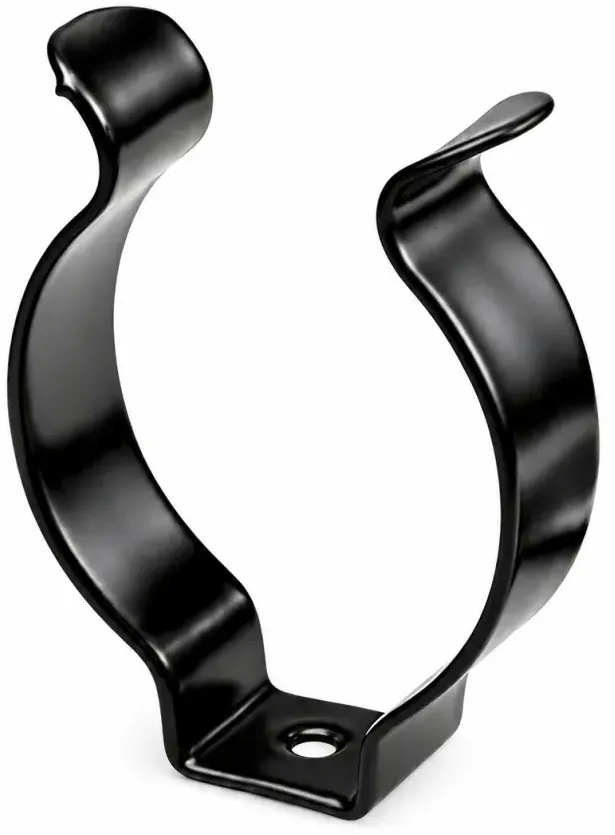 Offene Federstahlklammer Tool Clip, schwarz beschichtet  / (Spannbereich) 16 - 19 mm
