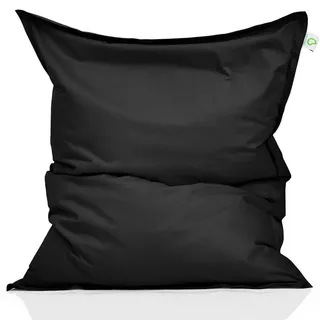 Green Bean Indoor Sitzsack XXL 140x180cm 380 Liter Kinder - Erwachsene Bean Bag EPS Perlen Füllung Riesensitzsack Groß Sitzkissen Petrol Schwarz,