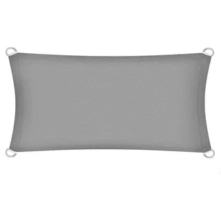 Estexo Sonnensegel Sonnenschutz UV-Schutz HDPE Grau 2x4m (Rechteck)