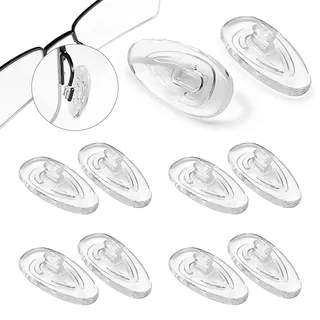 Kotkiddy 5 Paar Nasenpads zum Einstecken rutschfeste Brille Nasenpads Weiche Silikon Transparent Sonnenbrillen Rutsch Stopper Gläser Nasenpad Brille Zubehör