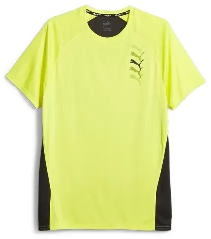 Puma Fit Logo Graphic T-Shirt Herren - gelb/schwarz -L