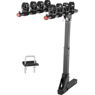 Vevor Fahrradträger zur Anhängerkupplung, 4-Fahrrad-Plattform-Stil, 68 kg Kapazität, Fahrradträger-Kupplung für 50,8 mm Empfänger, Zusammenklappbarer Fahrradträger für Auto, SUV, Lkw