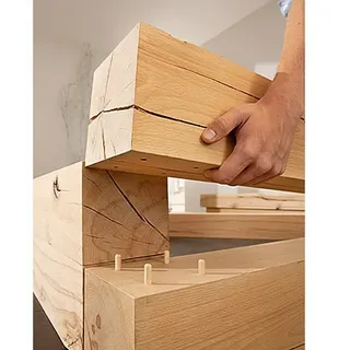 Massiv Blox Holzbalken  (L x B x H: 45 x 15 x 15 cm, Buche)