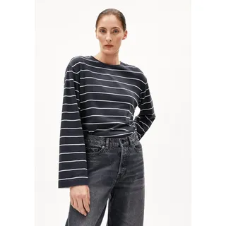 Armedangels Shirt Marynaa FINE Stripe - Longsleeve aus Baumwoll-Mix Modell anthrazit M