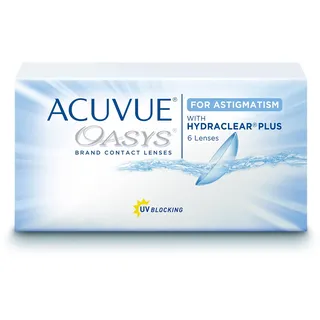 Acuvue Oasys for Astigmatism 6 St. / 8.60 BC / 14.50 DIA / +2.25 DPT / -1.25 CYL / 90° AX