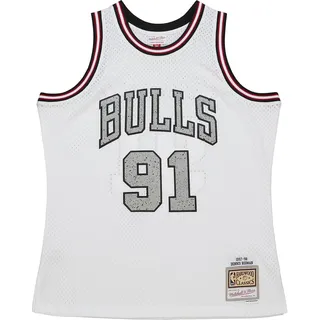Mitchell & Ness Swingman Jersey Chicago Bulls CEMENT Dennis Rodman - Weiß