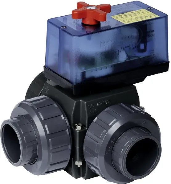 Praher 3-Wege-Kugelhahn Ø 50mm mit elektrischem Stellmotor S4 EO510 ECO
