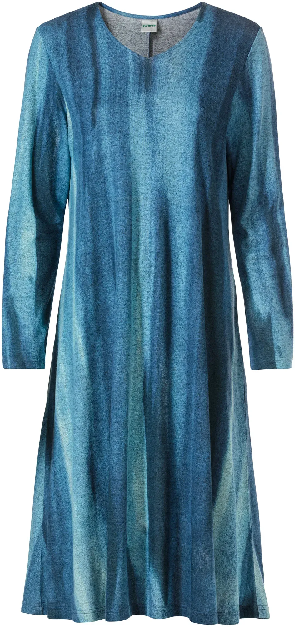 Viskose-Mix-Kleid, Druck blau, 36