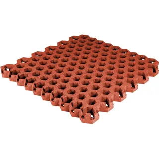 Gum-Tech® Rasengitter 3D Hexagon, Rot, 6,5 cm - Rot