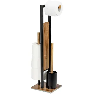 Wenko WC-Garnitur Rivalta Acacia, mit Toilettenpapier- und Bürstenhalter